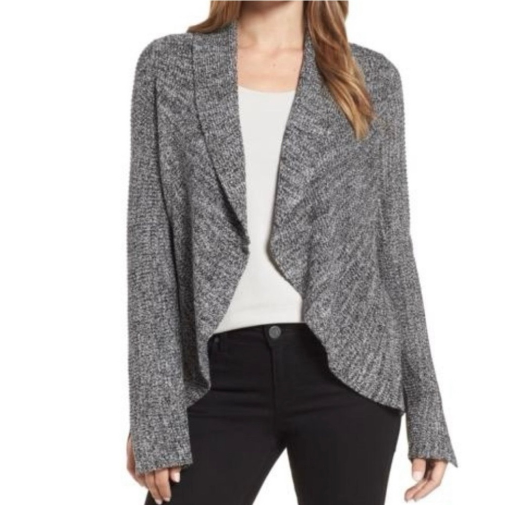 NIC+ZOE Gray Open-Front Cardigan